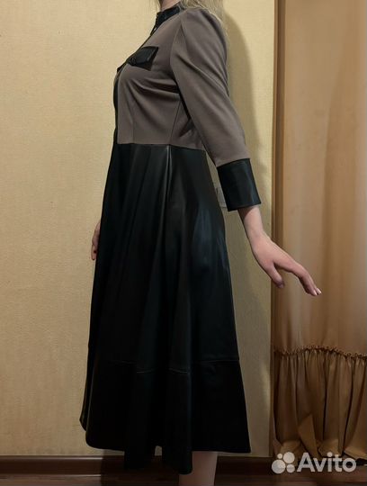 Экокожа платье