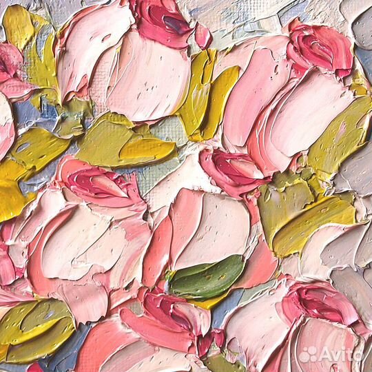 Картина маслом цветы 