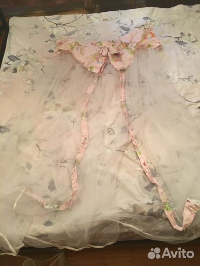 Бортики + балдахин для детской кроватки