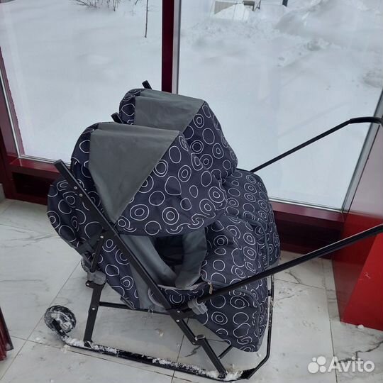 Санки-коляска для двойни(погодок) полный комплект