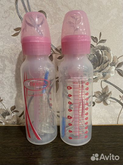 Бутылочки для кормления dr browns розовые