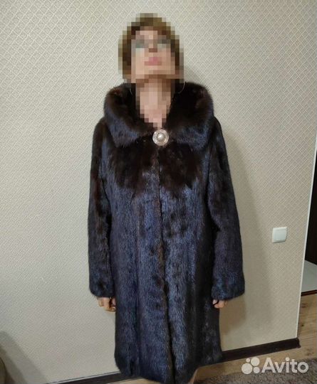 Шуба норковая с капюшоном 46 48