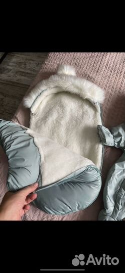 Конверт зимний для новорожденных