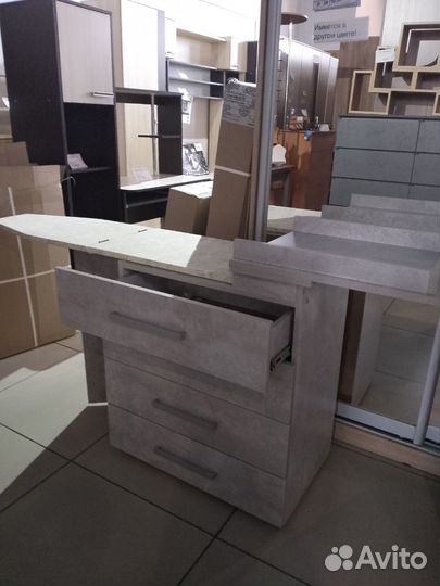 Гладильная доска комод цемент светлый