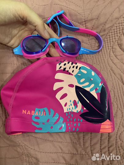 Детская шапочка nabaiji очки для бассейна
