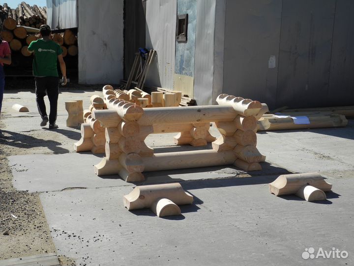 Сруб - Садовая мебель из бревна