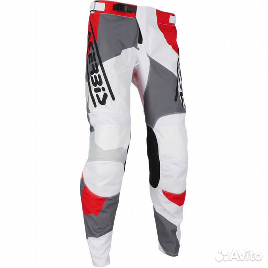 Acerbis MX linear sumbawa Motocross Enduro мотоштаны White Grey Red