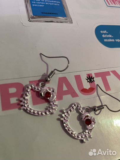 Серьги Hello kitty