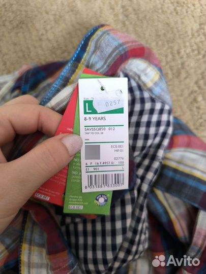 Рубашка для мальчика benetton на 8-9 лет