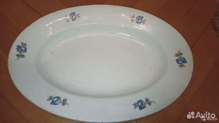 Овальное блюдо зик Конаково ссср,размеры 36х25 см