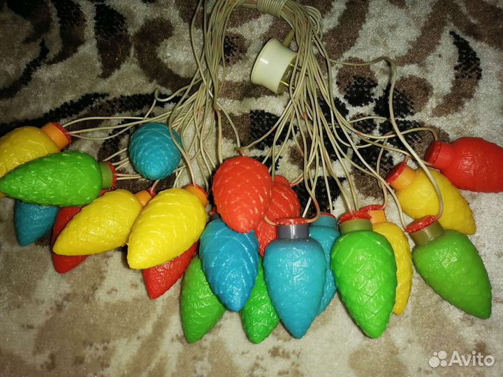 Елочная гирлянда (электрогирлянда) Шишка, СССР