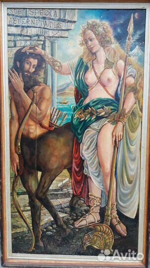 Картина, масло, холст. 155/ 88. размер вместе с ра