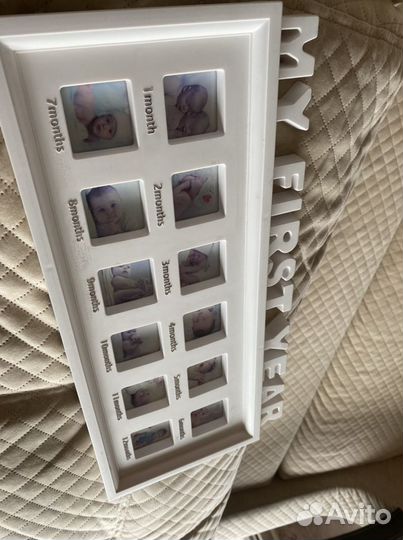 Фоторамка детская по месяцам до 1 годика