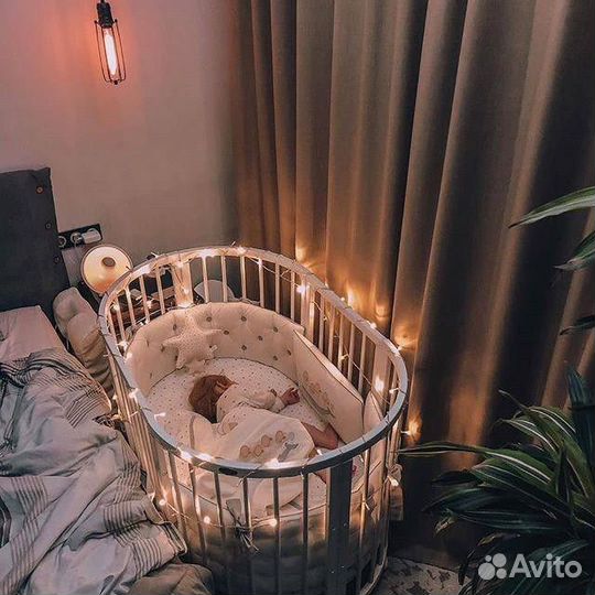 Кроватка EllipseBed 6в1 оригинал с 2 матрасами
