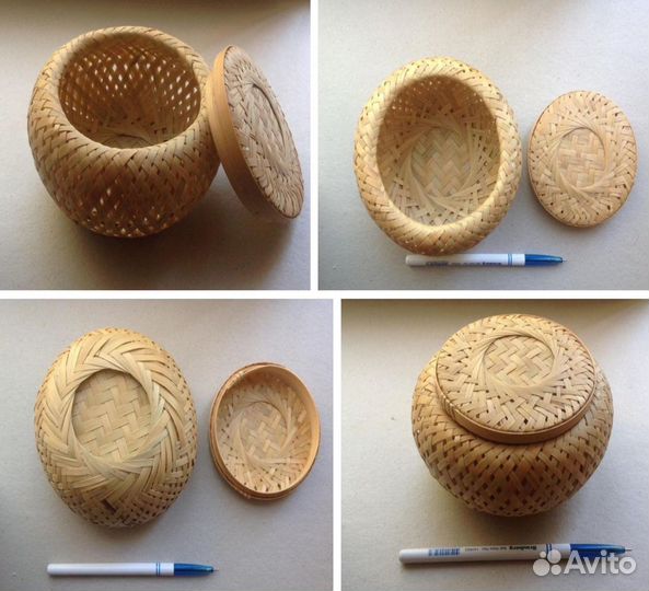 Шкатулка плетеная лыко