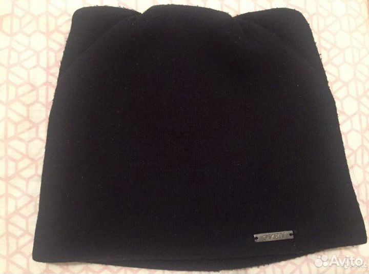 Шапки (розовая/черная с ушками )