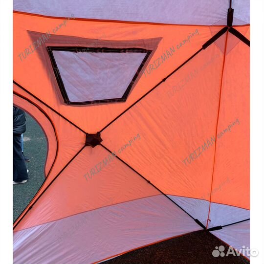 Палатка для зимней рыбалки Куб теплая 240х240