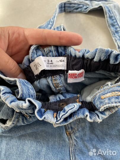 Джинсы zara 104 для девочки и футболка