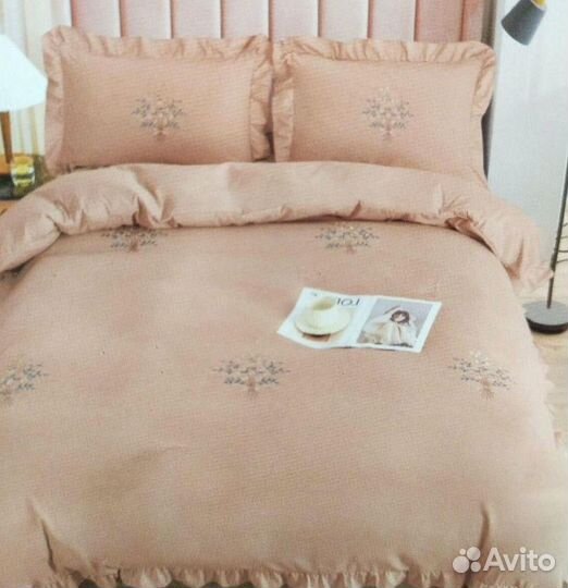 Постельное белье евро с готовым одеялом