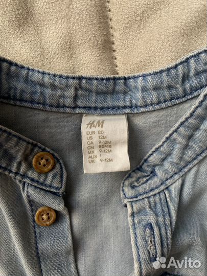 Джинсовая рубашка hm