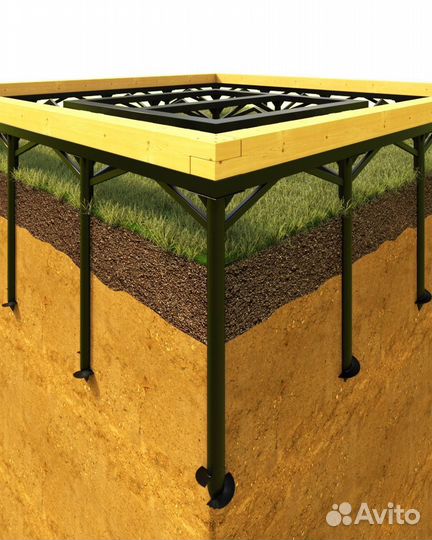 Винтовой фундамент под террасу