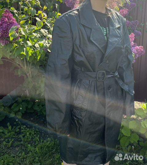 Пальто из натуральной кожи