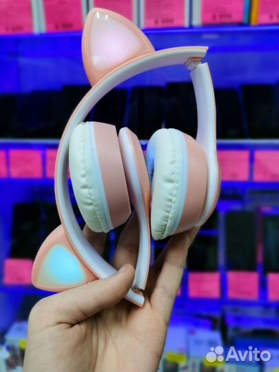 Беспроводные наушники T&N «kids CAT» розовые