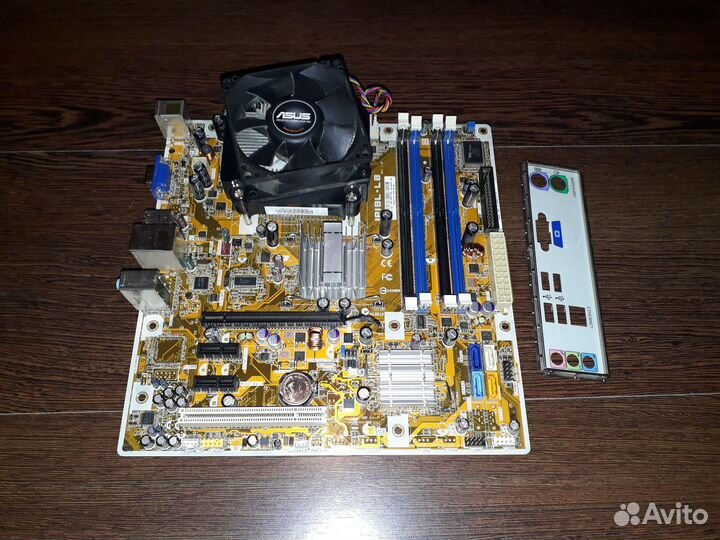 Материнская плата Socket 775 + процессор + кулер