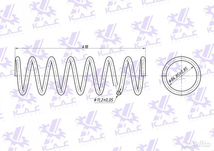 Пружина (2шт.) задней подвески ваз 2108-2115