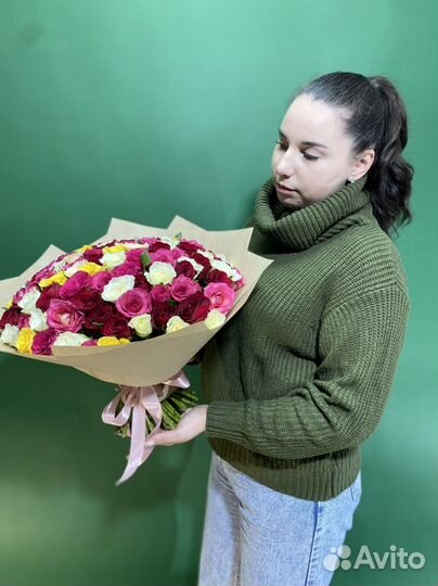 101 роза с бесплатной доставкой в Севастополе