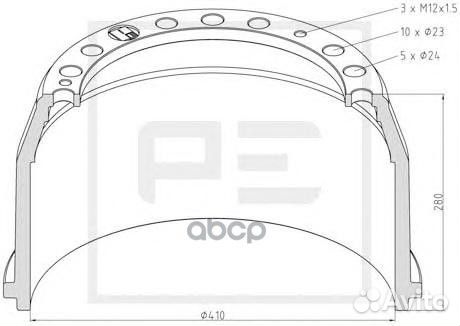 036.402-00A торм. барабан задн 410x180/192 H