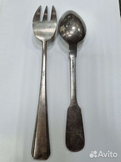 Дореволюционные Чайная ложка и десертная вилка