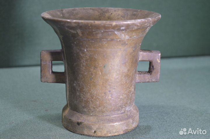 Ступа с пестиком ушастая старинная. Латунь. Царска