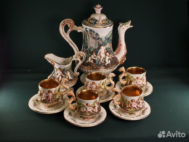 Коллекционный чайный сервиз. Capodimonte