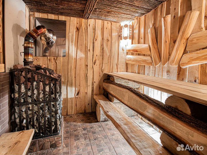 Необрезная доска ольха стеновая для бань