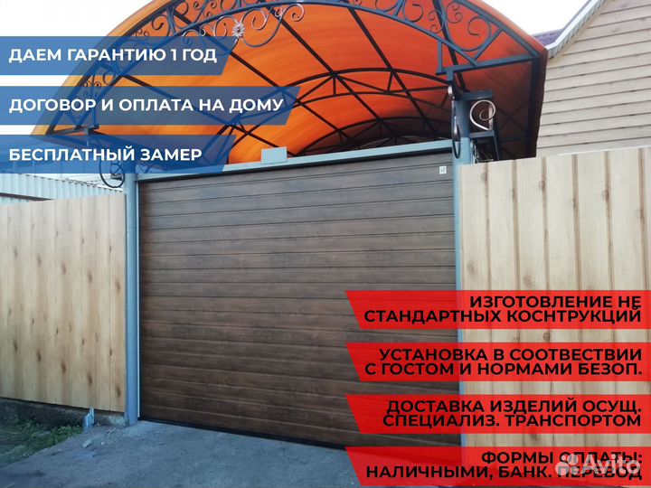 Автоматические секционные гаражные ворота