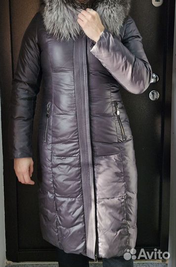 Пуховик женский зимний горький шоколад 42-44