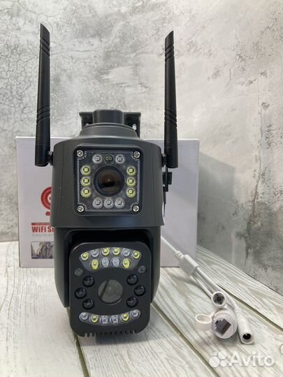 Камера видеонаблюдения 4g с симкартой 2 обьектива