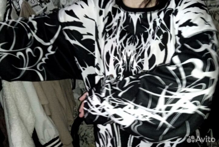 Лонгслив у2к дрейн с принтом Армор