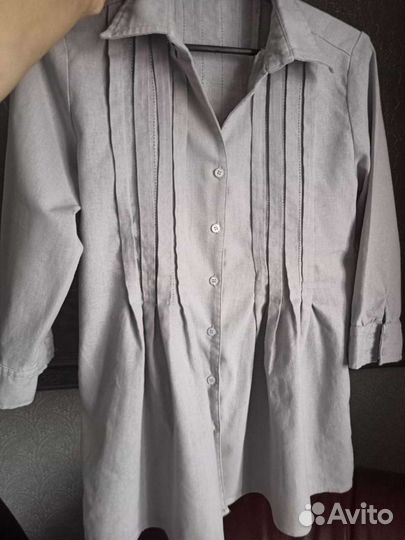Женская блуза-рубашка,хлопок лён. Испания. 44(s)р