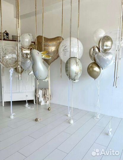 Гелиевые воздушные шары на выписку из роддома