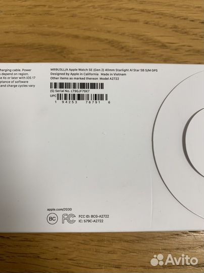 Apple watch SE 2 40mm Starlight