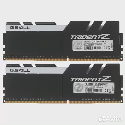 16Gb 3200 G.Skill trident Z (F4-3200C16D-16gtzkw)