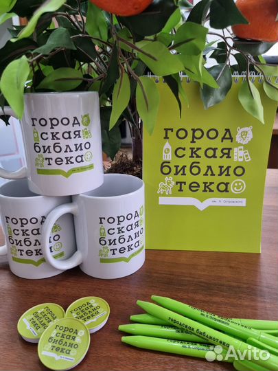 Печать на кружках, ручках, сувенирах