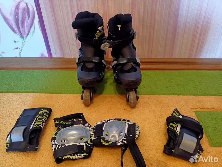 Роликовые коньки детские раздвижные