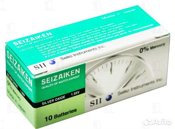 Часовая батарейка seizaiken 377 Silver Oxide 1.55V