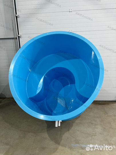 Купель круглая с спинкой и лавочкой