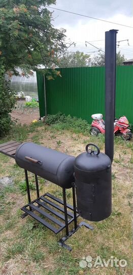 Мангал с печью под казан