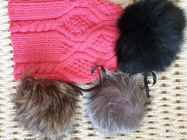 Шапки вязаные из шерсти мериноса