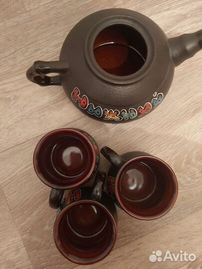 Чайный сервиз из глины, подарочный